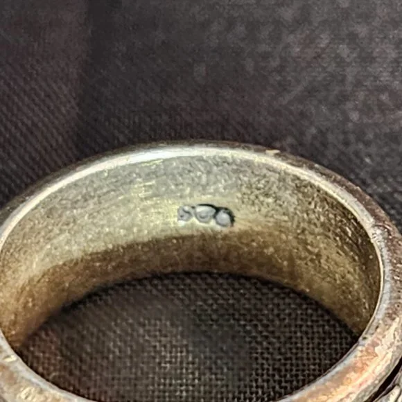 925 Silver Spinner Ring - Celtic Design on Spinner - Size 7 - Picture 6 of 8